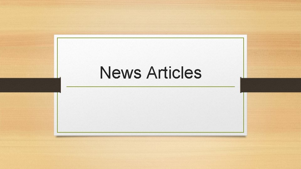 News Articles 