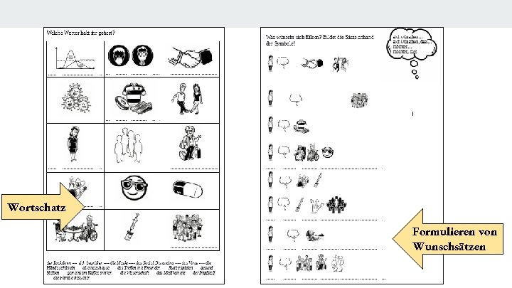 Wortschatz Formulieren von Wunschsätzen 
