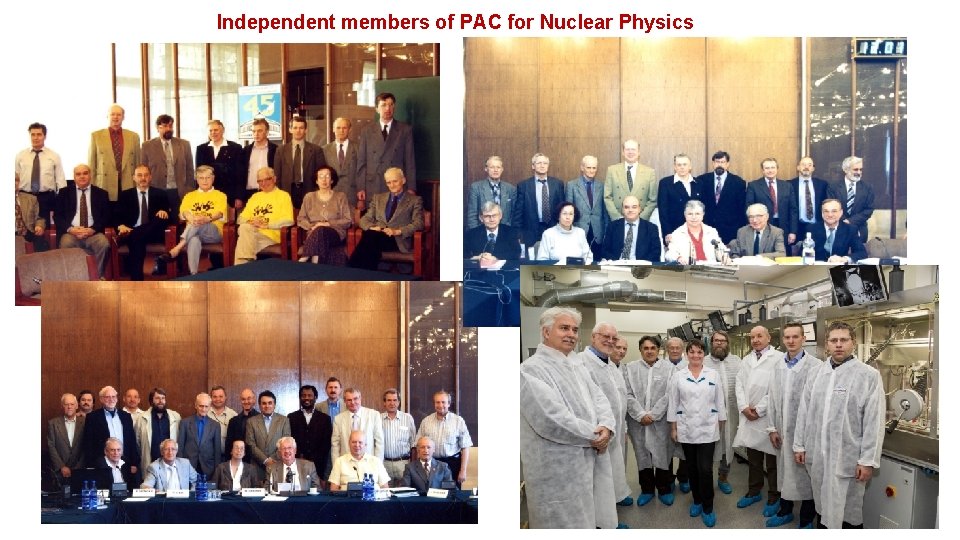 Independent members of PAC for Nuclear Physics 