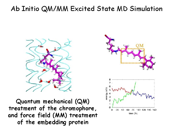 Ab Initio QM/MM Excited State MD Simulation QM Quantum mechanical (QM) treatment of the Ab Initio QM/MM Excited State MD Simulation QM Quantum mechanical (QM) treatment of the