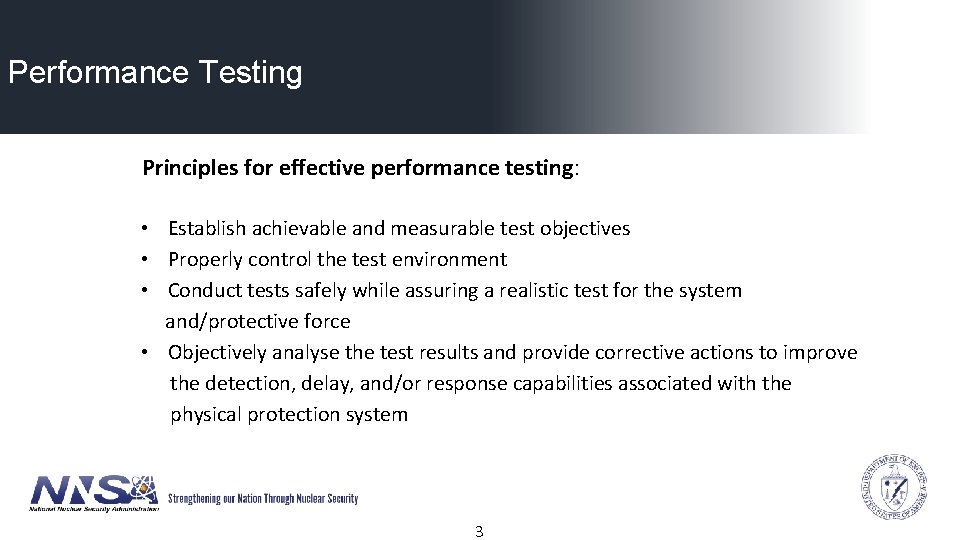 Performance Testing in the Secure Transport of Nuclear