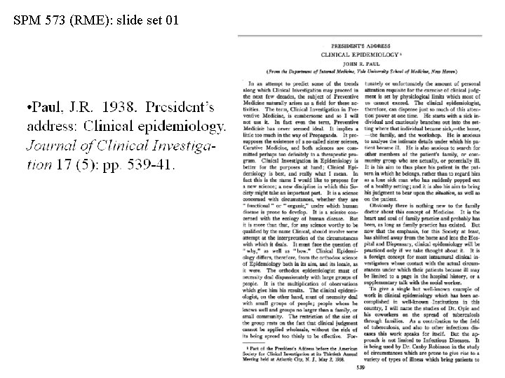 SPM 573 (RME): slide set 01 