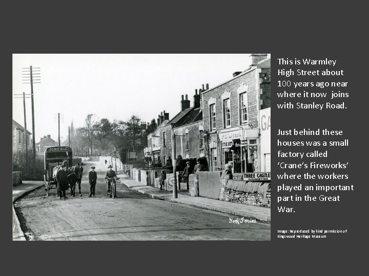 This is Warmley High Street about 100 years ago near where it now joins