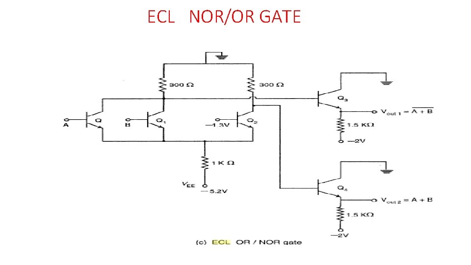 ECL NOR/OR GATE 