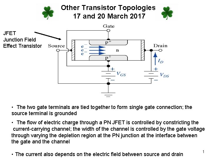 Jfet Layout Other Transistor Topologies 17 and 20 March 2017