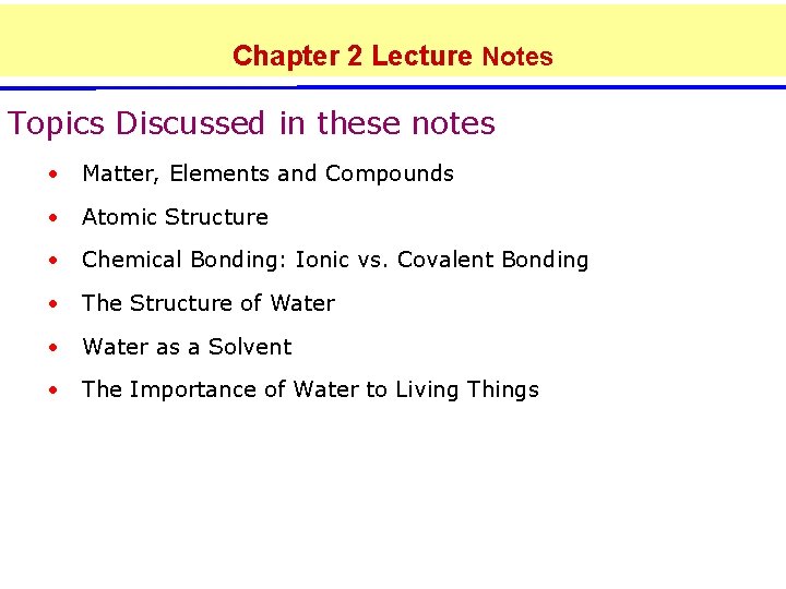 StartUp 932013 What is matter Chapter 2 Lecture
