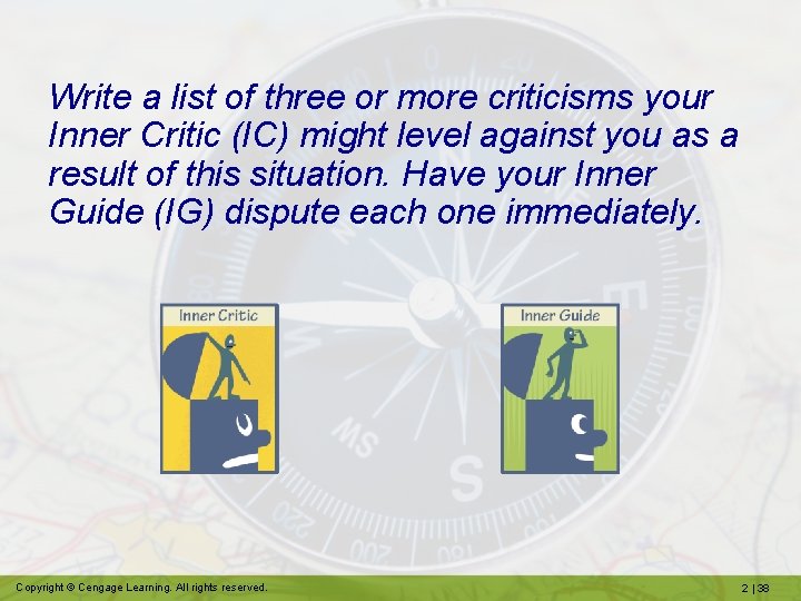 Write a list of three or more criticisms your Inner Critic (IC) might level