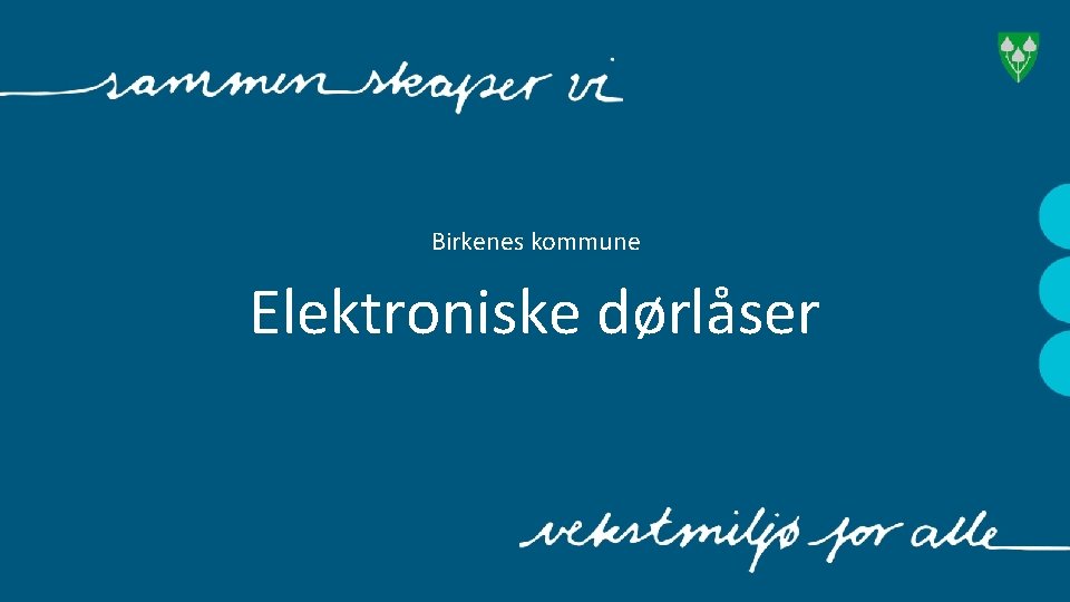 Birkenes kommune Elektroniske dørlåser 