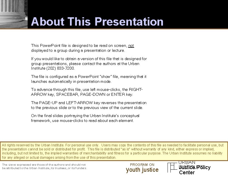 About This Presentation This Power. Point file is designed to be read on screen,
