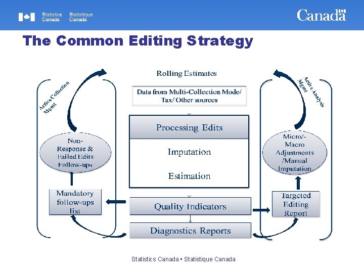 The Common Editing Strategy Statistics Canada • Statistique Canada 