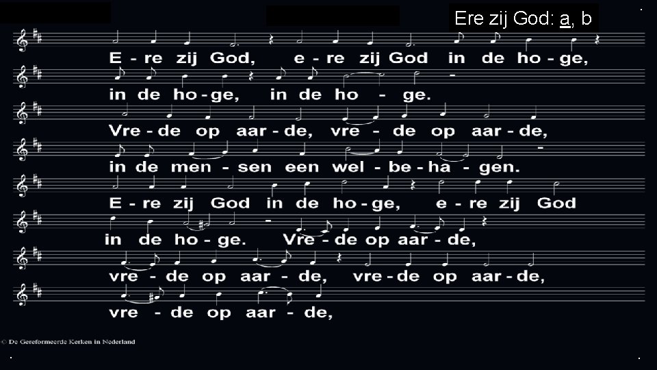 Nnnn . nnnnn Nnnn n Ere zij God: a, b . . 