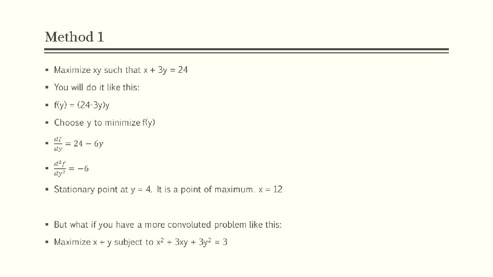 Method 1 § 