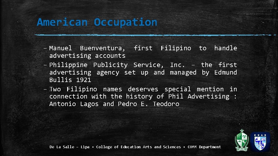 American Occupation – Manuel Buenventura, first Filipino to handle advertising accounts – Philippine Publicity