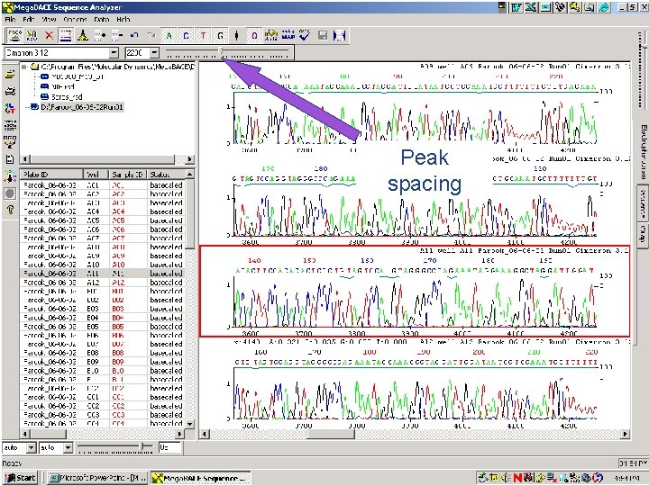 Peak spacing 66 / Mega. BACE 4500 Training Module 1 / 1/10/2022 