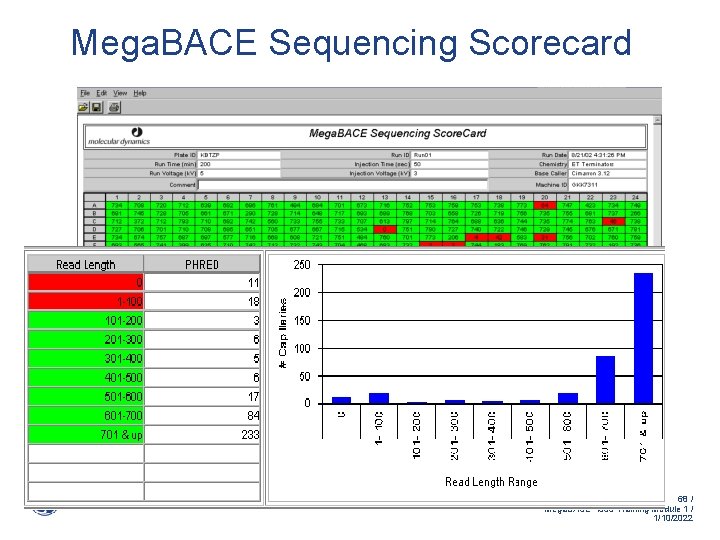 Mega. BACE Sequencing Scorecard 384 well format 68 / Mega. BACE 4500 Training Module