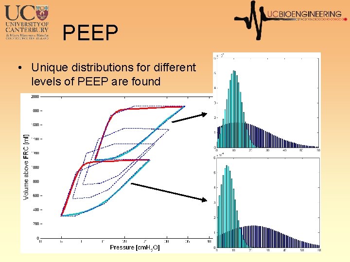 PEEP • Unique distributions for different levels of PEEP are found 