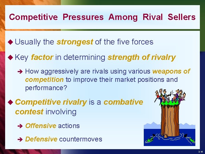 Competitive Pressures Among Rival Sellers u Usually u Key the strongest of the five