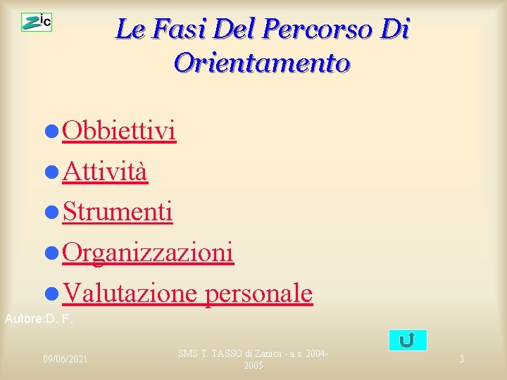 Le Fasi Del Percorso Di Orientamento l Obbiettivi l Attività l Strumenti l Organizzazioni