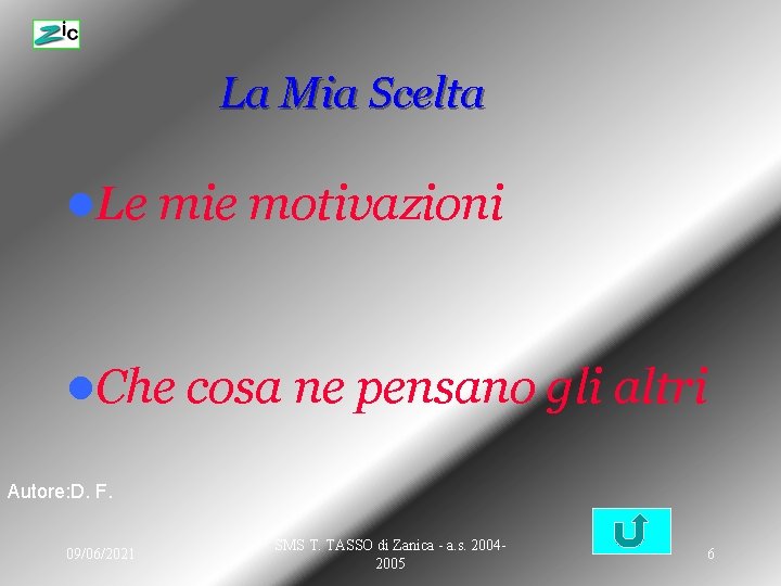 La Mia Scelta l. Le mie motivazioni l. Che cosa ne pensano gli altri