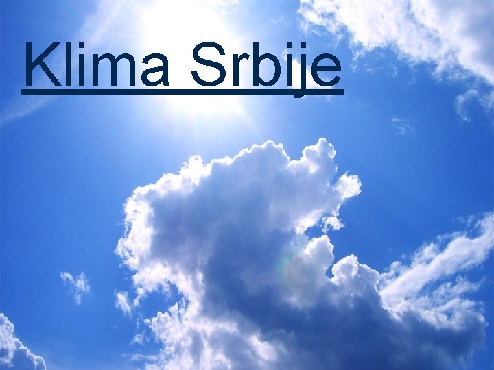 Klima Srbije 