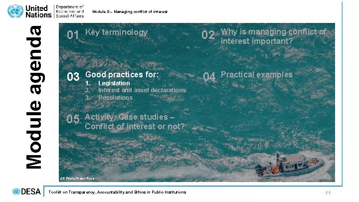Module agenda Module 9 – Managing conflict of interest 01 Key terminology 02 Why Module agenda Module 9 – Managing conflict of interest 01 Key terminology 02 Why