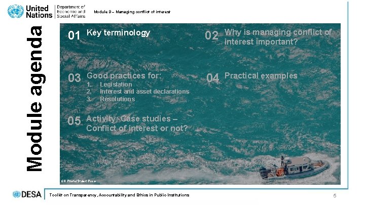 Module agenda Module 9 – Managing conflict of interest 01 Key terminology 02 Why Module agenda Module 9 – Managing conflict of interest 01 Key terminology 02 Why