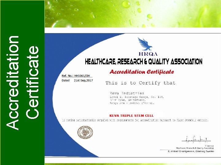 Accreditation Certificate 