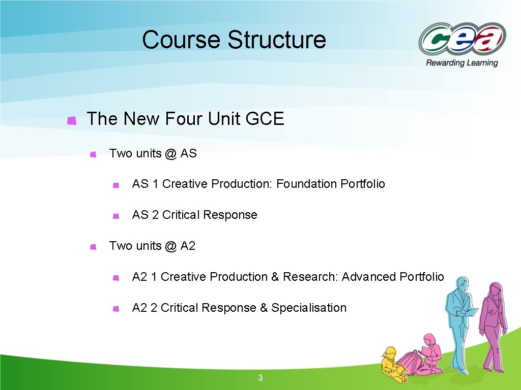 Course Structure The New Four Unit GCE Two units @ AS AS 1 Creative Course Structure The New Four Unit GCE Two units @ AS AS 1 Creative