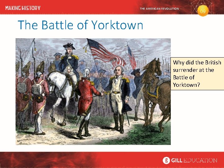 THE AMERICAN REVOLUTION 09 The Battle of Yorktown Why did the British surrender at