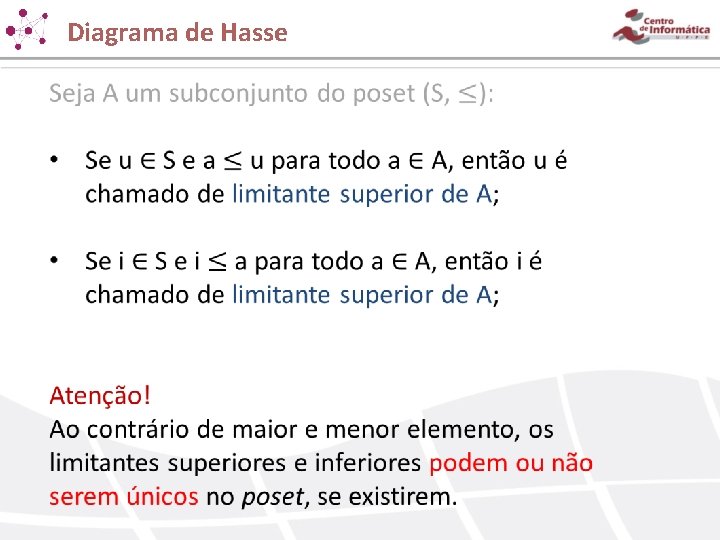 Diagrama de Hasse Diagrama de Hasse