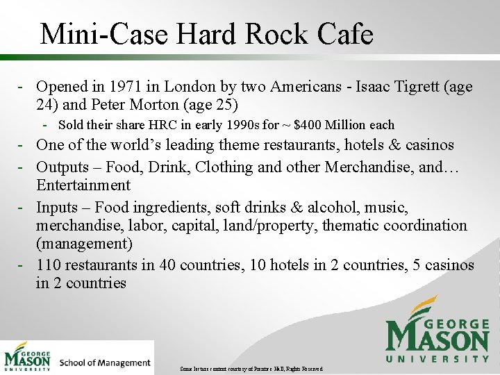 Mini-Case Hard Rock Cafe - Opened in 1971 in London by two Americans -