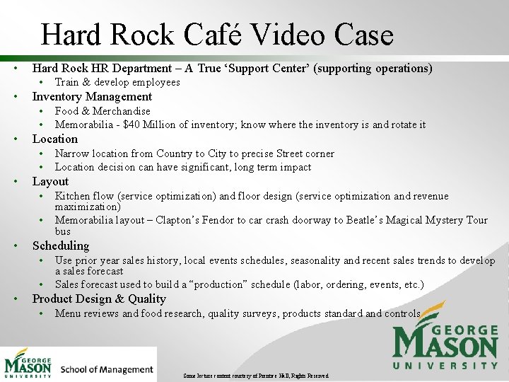 Hard Rock Café Video Case • Hard Rock HR Department – A True ‘Support