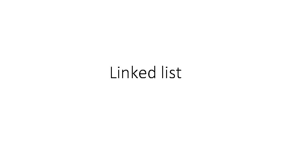 Linked list 