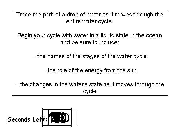 Trace the path of a drop of water as it moves through the entire