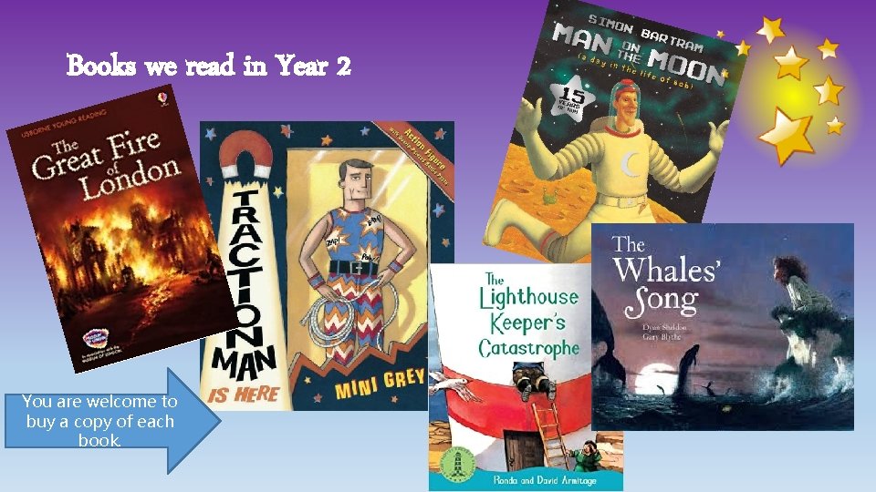 Books we read in Year 2 You are welcome to buy a copy of