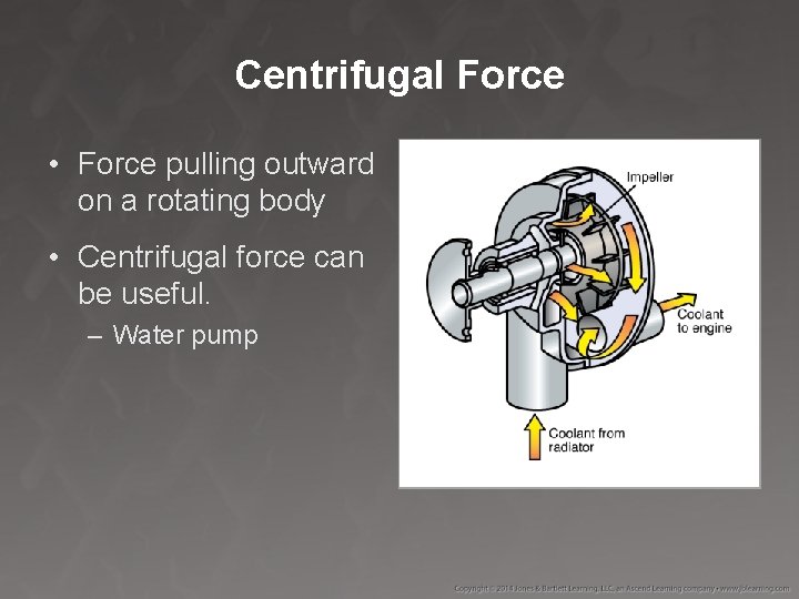 Centrifugal Force • Force pulling outward on a rotating body • Centrifugal force can