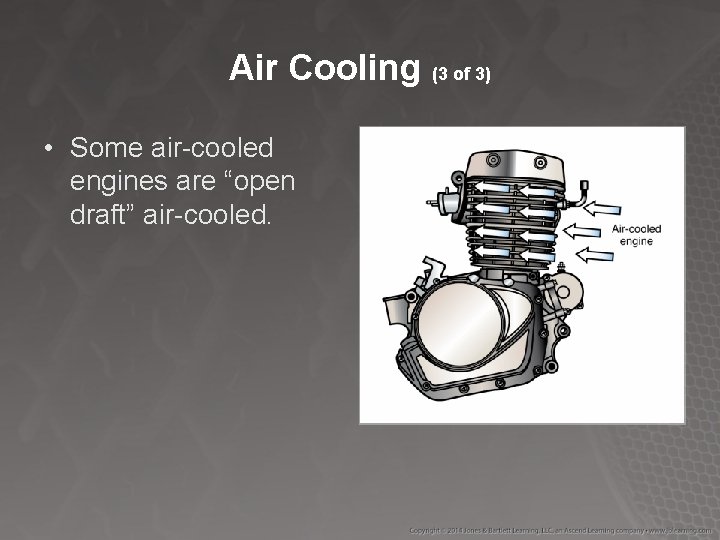 Air Cooling (3 of 3) • Some air-cooled engines are “open draft” air-cooled. 