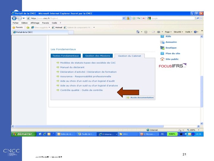 Les contrôles qualité - programme 2014 21 