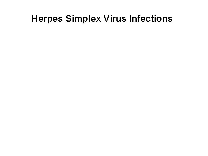 Herpes Simplex Virus Infections 