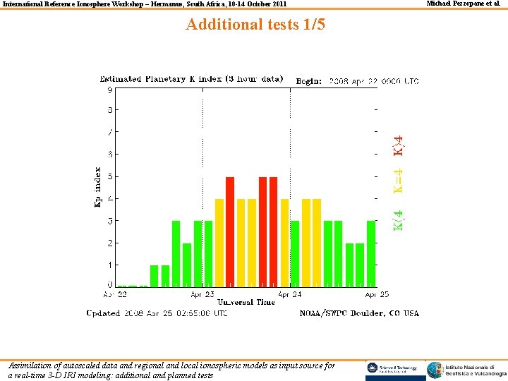 International Reference Ionosphere Workshop – Hermanus, South Africa, 10 -14 October 2011 Additional tests