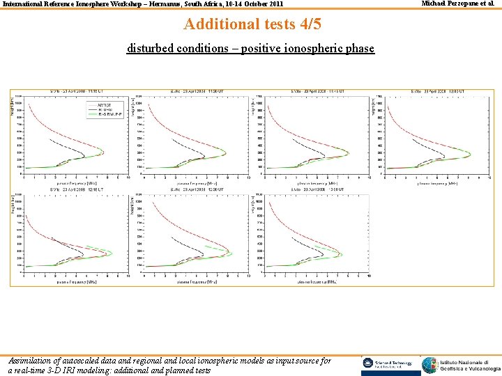 International Reference Ionosphere Workshop – Hermanus, South Africa, 10 -14 October 2011 Additional tests