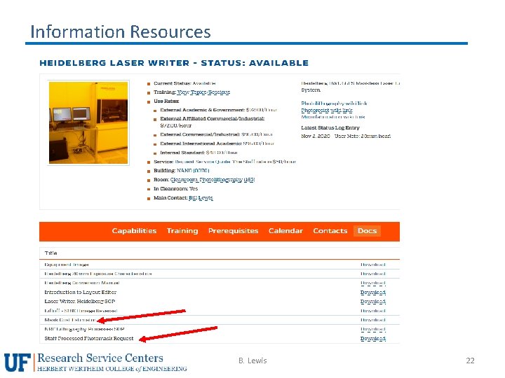 Information Resources B. Lewis 22 