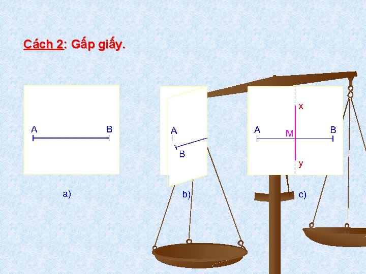 Cách 2: Gấp giấy. 