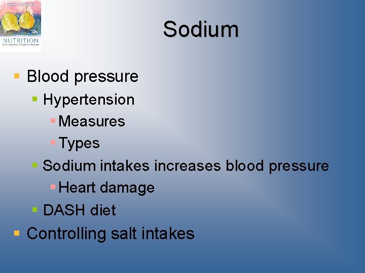 Sodium § Blood pressure § Hypertension § Measures § Types § Sodium intakes increases