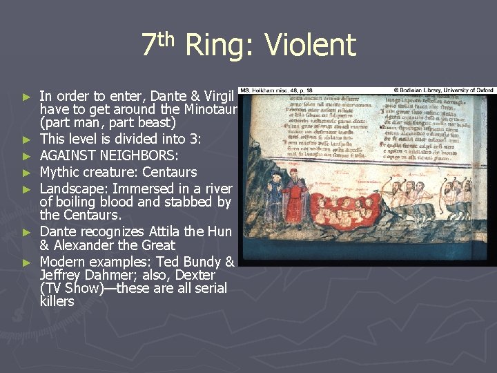 th 7 ► ► ► ► Ring: Violent In order to enter, Dante &