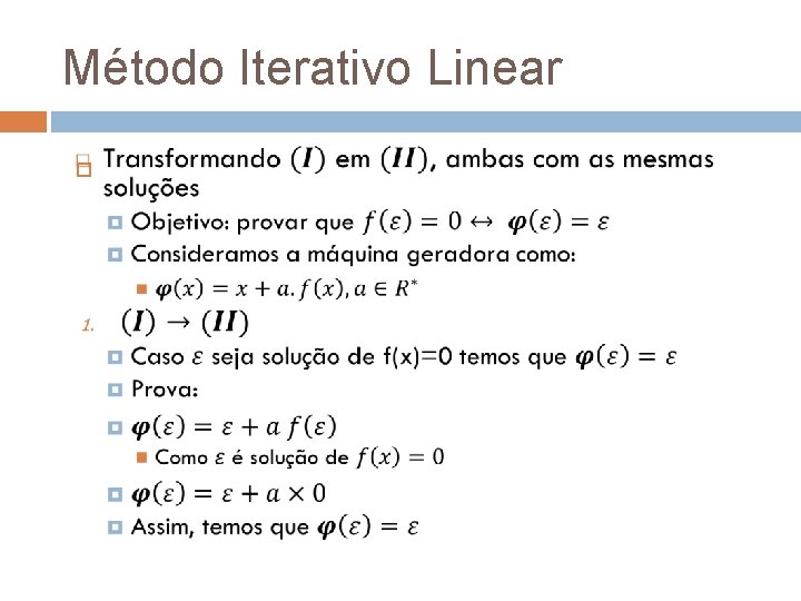 Método Iterativo Linear 