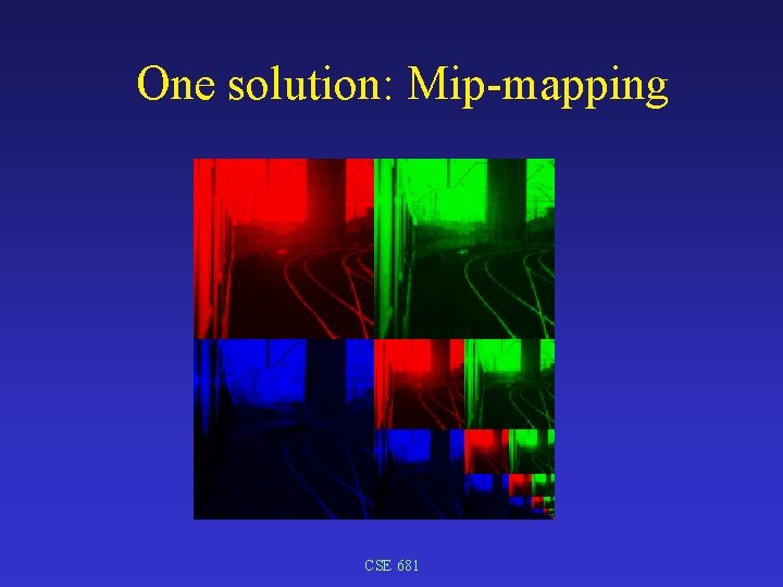 One solution: Mip-mapping CSE 681 