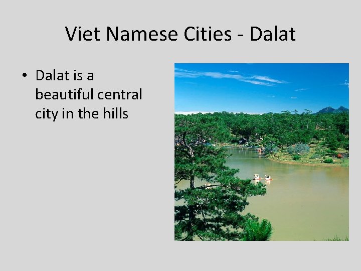 Viet Namese Cities - Dalat • Dalat is a beautiful central city in the