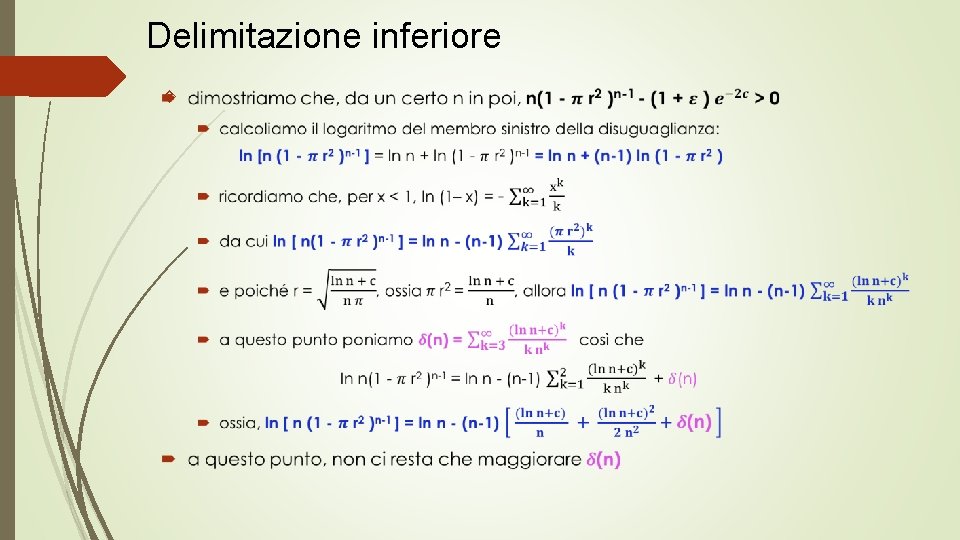 Delimitazione inferiore 