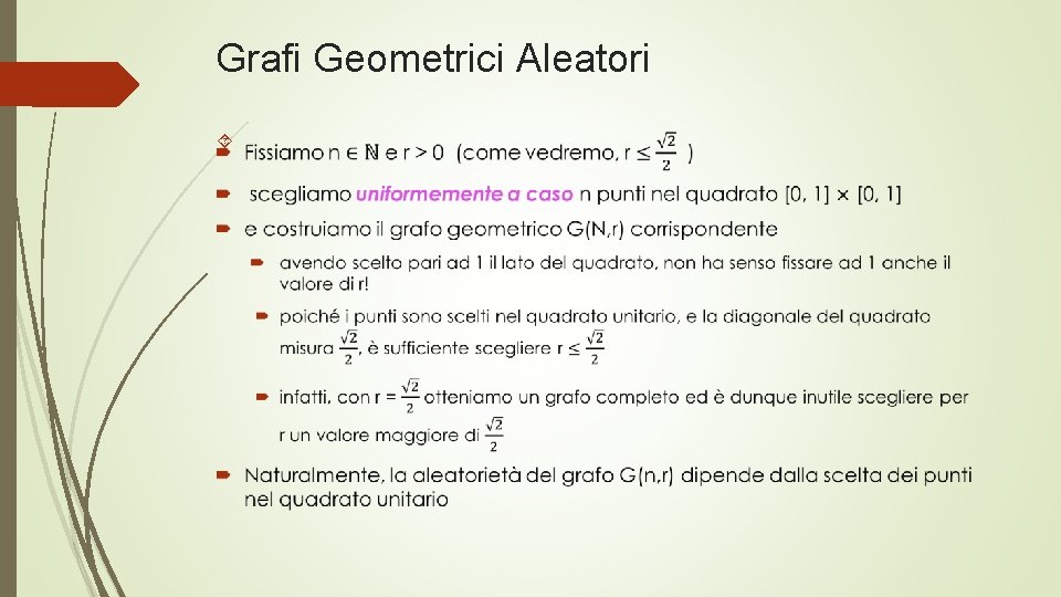 Grafi Geometrici Aleatori 